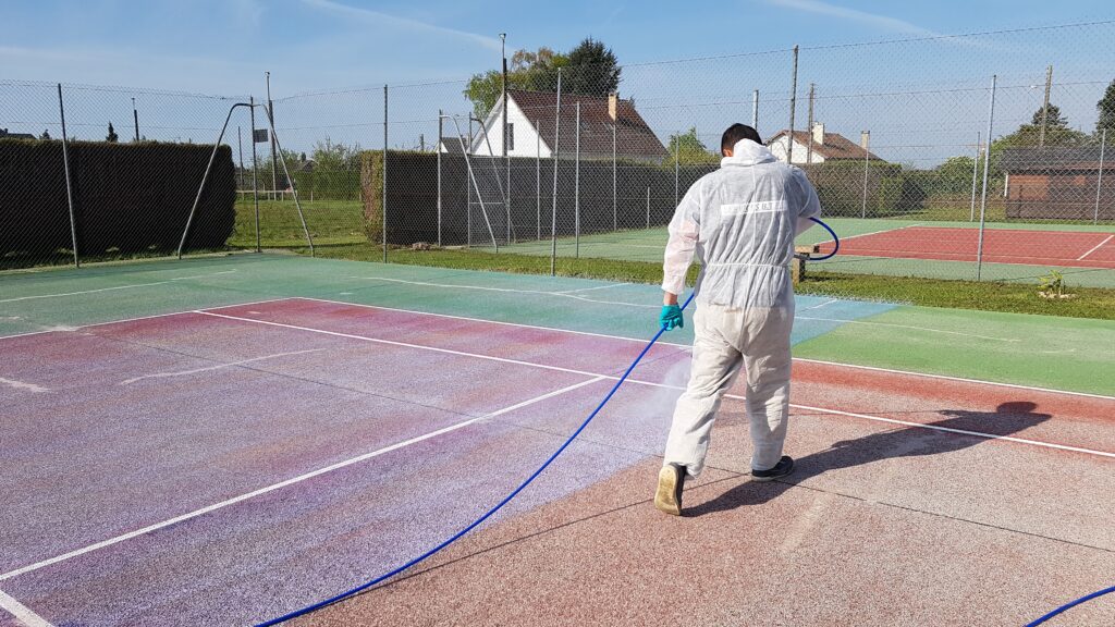 régénération de court de tennis