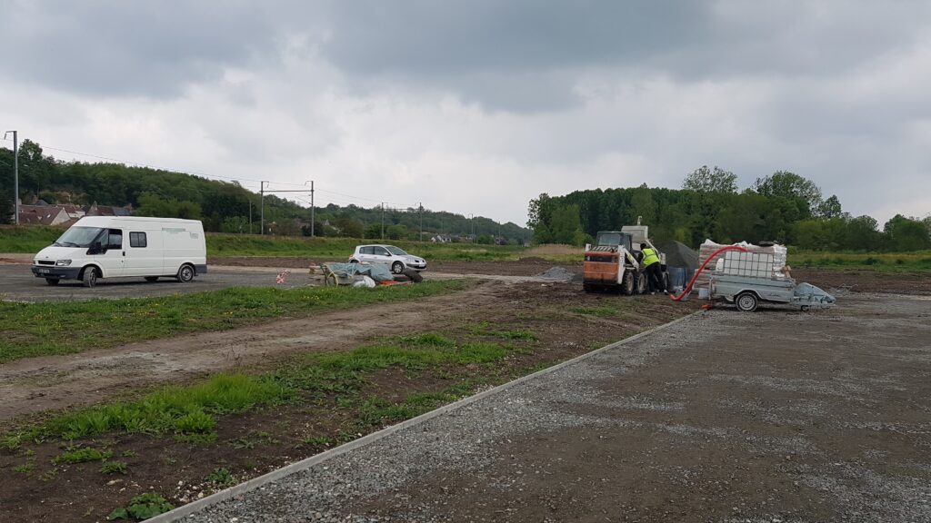 Construction de terrain de tennis