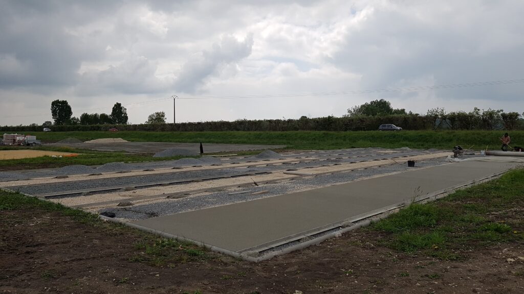 Construction de terrain de tennis