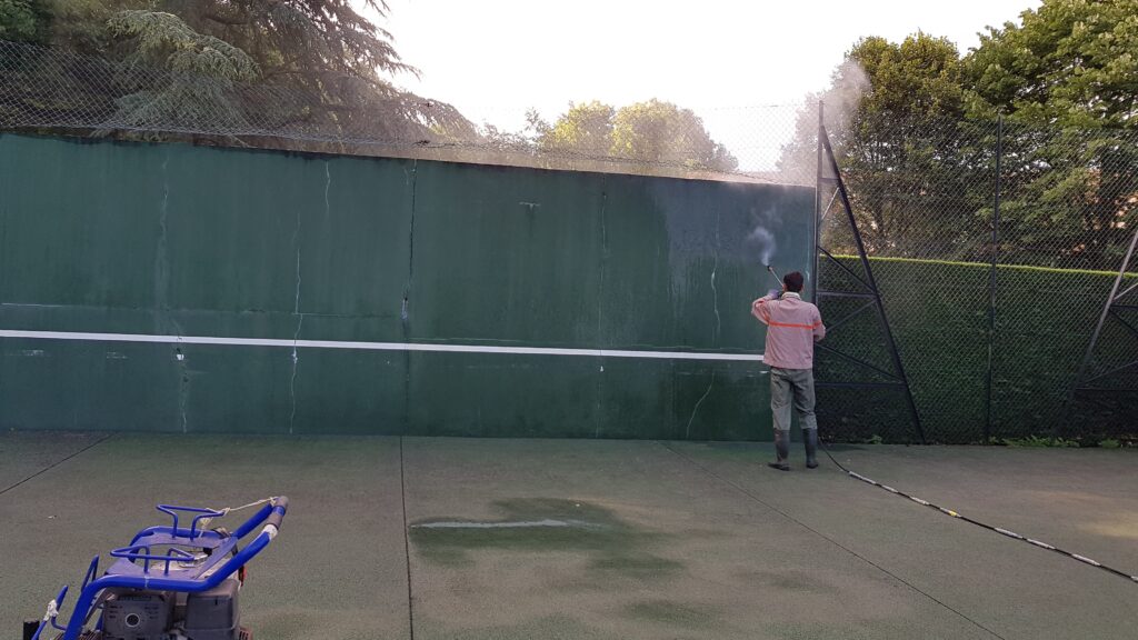 régénération de court de tennis