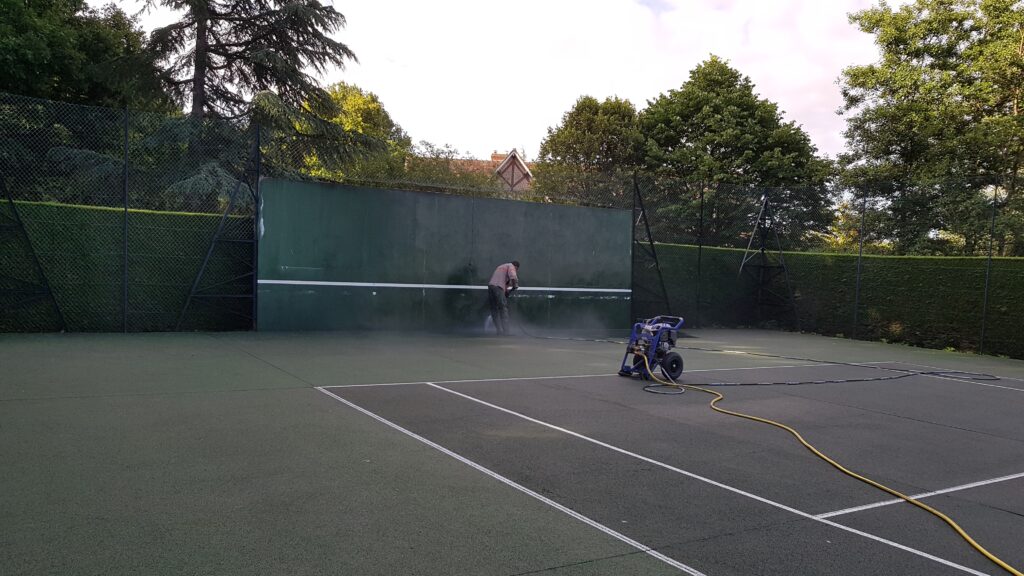 régénération de court de tennis