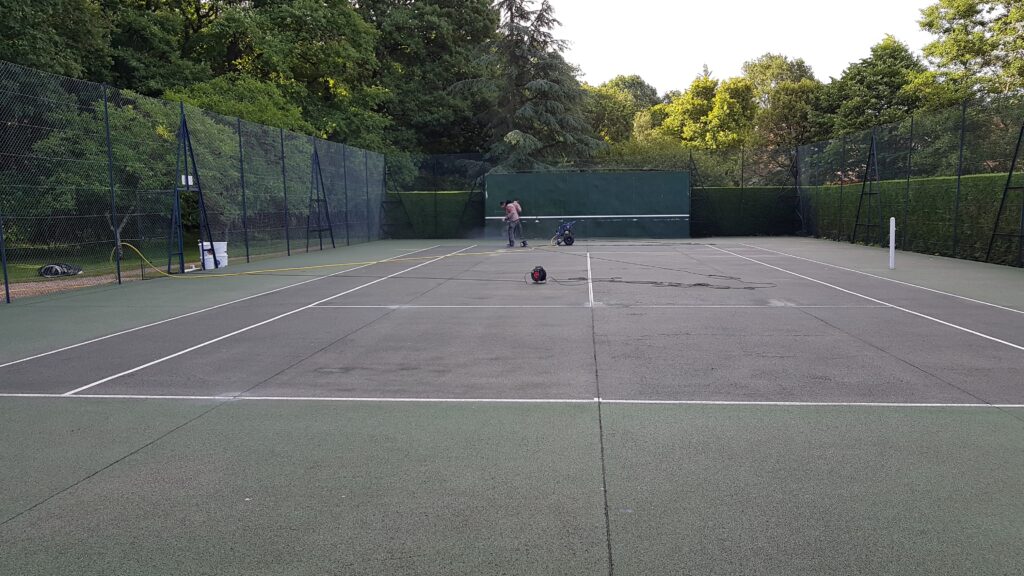 régénération de court de tennis