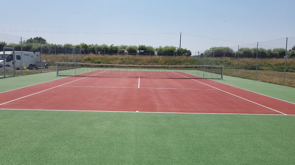 Construction de terrain de tennis